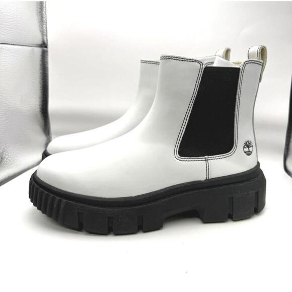 Timberland Shoes - Timberland Women's White Greyfield Chelsea Combat Boots 5.5